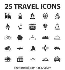 Travel icons set. 