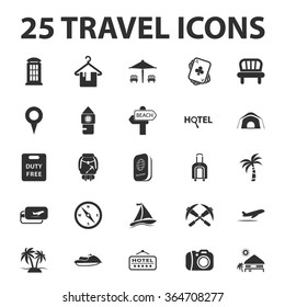 Travel icons set.