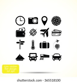 Travel icons set