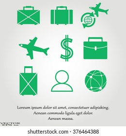 travel icons set.