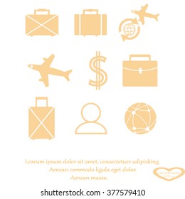 travel icons set.