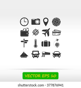 Travel icons set