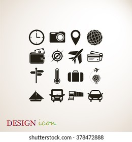 Travel icons set