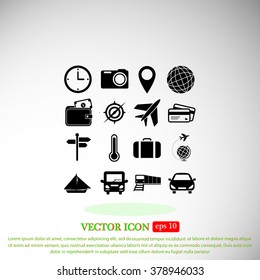 Travel icons set