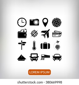 Travel icons set