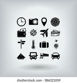 Travel icons set