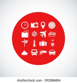 Travel icons set
