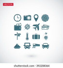 Travel icons set