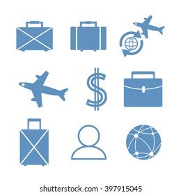 travel icons set.