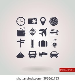 Travel icons set