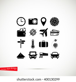 Travel icons set