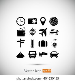 Travel icons set
