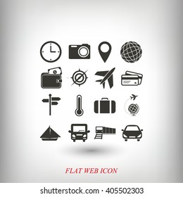 Travel icons set
