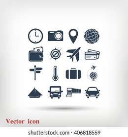 Travel icons set