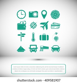 Travel icons set
