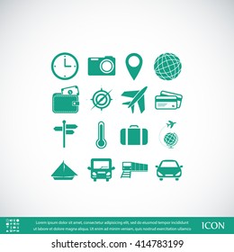 Travel icons set