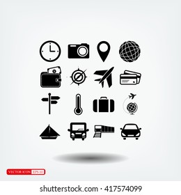 Travel icons set