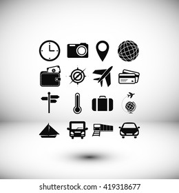 Travel icons set