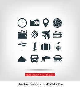 Travel icons set