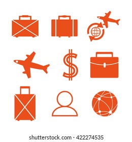travel icons set.