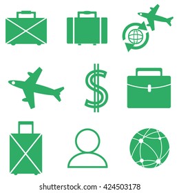 travel icons set.