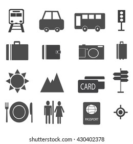 Travel icons set