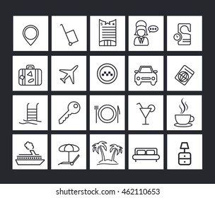 Travel icons set