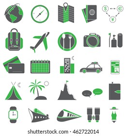 Travel icons set