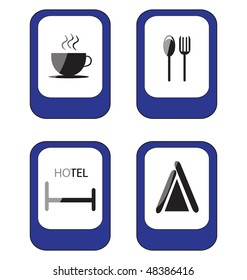 travel icons set