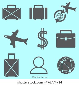 travel icons set.