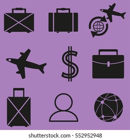 travel icons set.