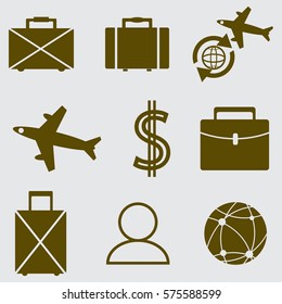 travel icons set.