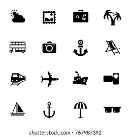 travel icons set