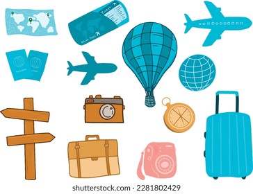 travel icons set Design Illustration