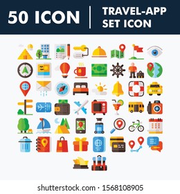 Travel Icons Set flat design