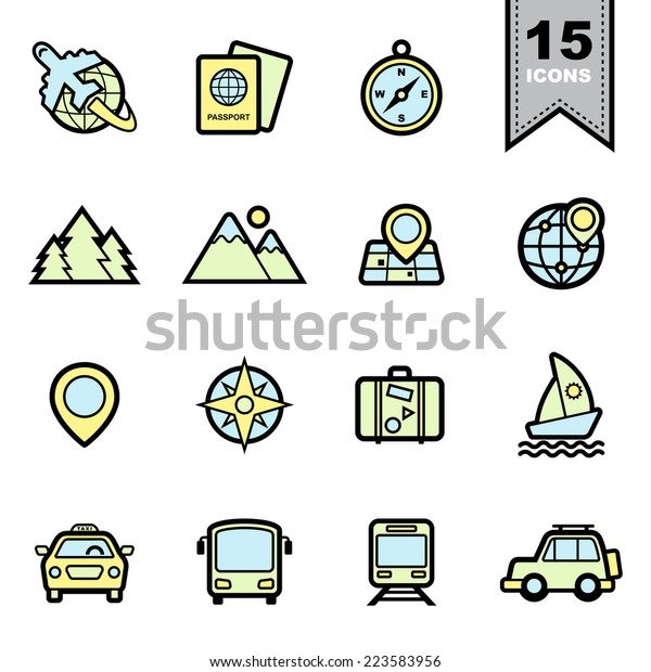 Travel icons set
.Illustration eps 10