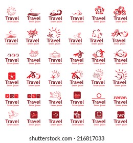 Travel Icons Set - Isolated On White Background - Vector Illustration, Graphic Design Editable For Your Design 