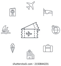 travel icons set . travel pack symbol vector elements for infographic web