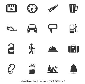 Travel icons set and symbols for web user interface