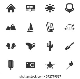 Travel icons set and symbols for web user interface