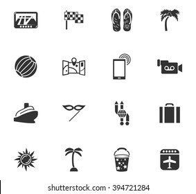 Travel icons set and symbols for web user interface