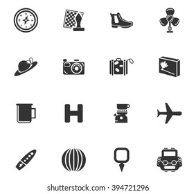 Travel icons set and symbols for web user interface