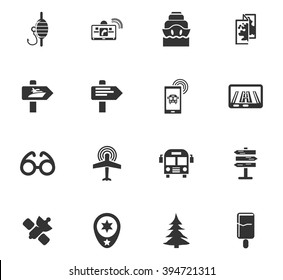 Travel icons set and symbols for web user interface