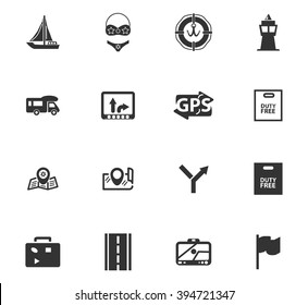Travel icons set and symbols for web user interface