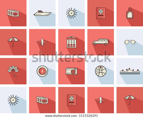 Travel icons\
set - Travel and tourism icons\
vector