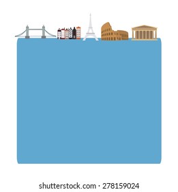 Travel icons set for use in advertising, presentations, brochures, blogs, documents and forms, etc.