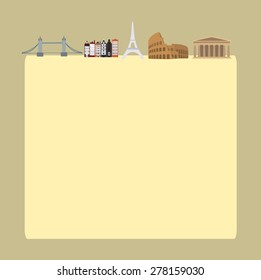 Travel icons set for use in advertising, presentations, brochures, blogs, documents and forms, etc.
