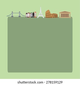 Travel icons set for use in advertising, presentations, brochures, blogs, documents and forms, etc.