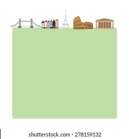Travel icons set for use in advertising, presentations, brochures, blogs, documents and forms, etc.