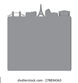 Travel icons set for use in advertising, presentations, brochures, blogs, documents and forms, etc.